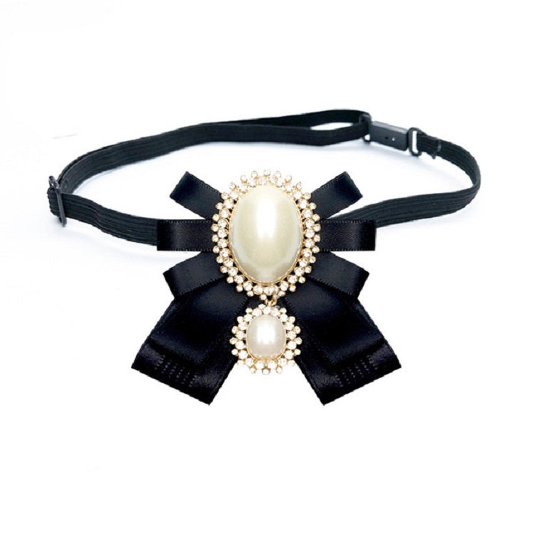 Accessori di abbigliamento con spilla in stoffa con fiocco e fiocco di perle da donna, Pin Buckle Version, Tie Belt Version