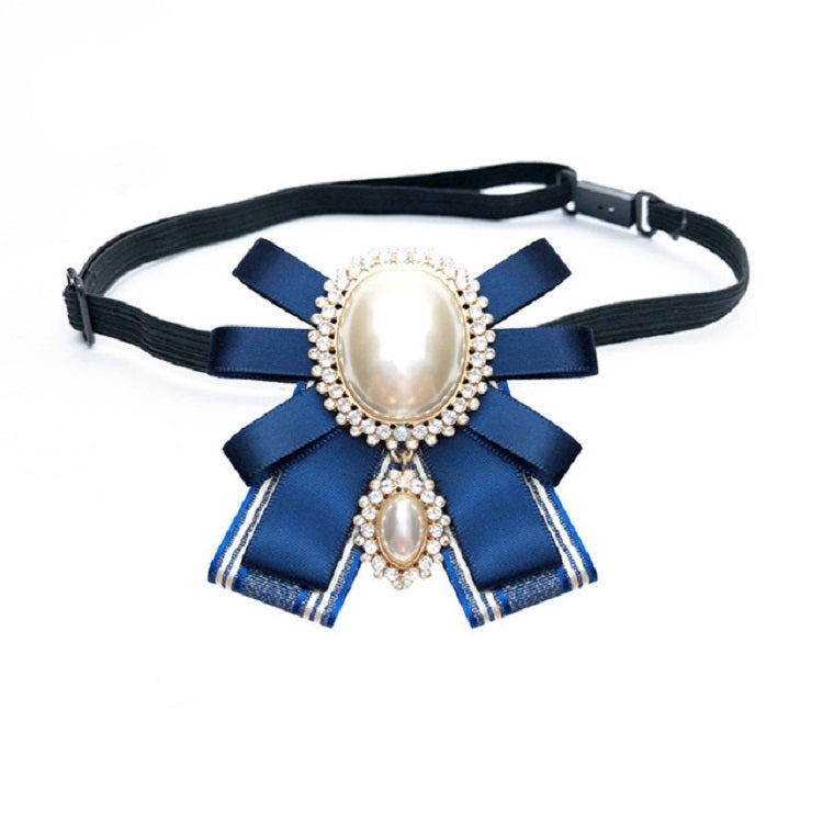 Accessori di abbigliamento con spilla in stoffa con fiocco e fiocco di perle da donna, Pin Buckle Version, Tie Belt Version