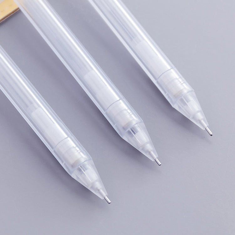 Matita per attività da 3 pezzi Matita per studenti con penna esagonale trasparente satinata, 0.5mm 2B