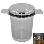 Infusore per tè in acciaio inox con coperchio antigoccia