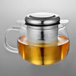 Infusore per tè in acciaio inox con coperchio antigoccia