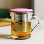 Infusore per tè in acciaio inox con coperchio antigoccia