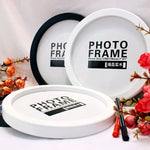 Cornice per foto rotonda appesa al muro Regali creativi Decorazione per la casa Portafoto a base di legno, 10 inch, 7 inch