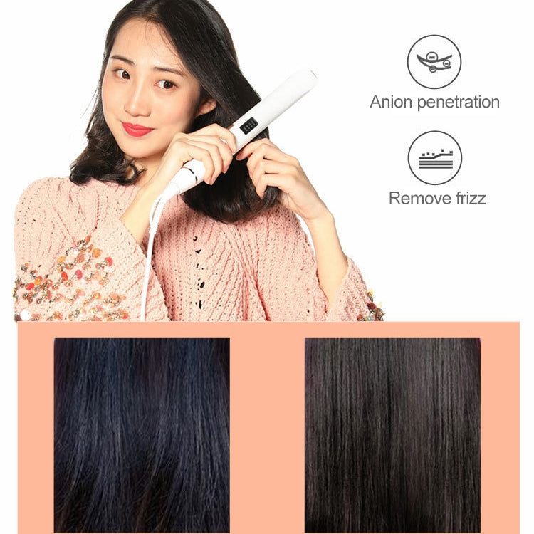 Piastra per capelli professionale con display a LED, piastra di rivestimento in ceramica, ferro arricciacapelli ionico