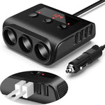 Accendisigari per auto TR12 100W One Drag Three con display della tensione di commutazione 4USB Accendisigari per auto, TR12 (Black), TR12