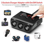 Accendisigari per auto TR12 100W One Drag Three con display della tensione di commutazione 4USB Accendisigari per auto, TR12 (Black), TR12