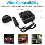 Accendisigari per auto TR12 100W One Drag Three con display della tensione di commutazione 4USB Accendisigari per auto, TR12 (Black), TR12