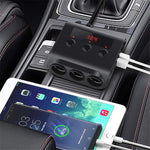 Accendisigari per auto TR12 100W One Drag Three con display della tensione di commutazione 4USB Accendisigari per auto, TR12 (Black), TR12