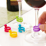 Tappo per vino rosso a spirale sigillato in silicone da 7 pezzi + set di piedini per tazza, consegna colore casuale, 7 PCS Cartoon Shape