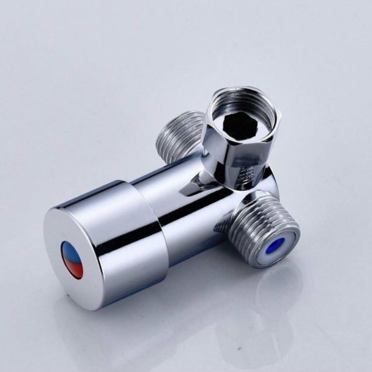 Valvola a tre vie a temperatura regolabile in ottone Interruttore miscelatore acqua calda e fredda Rubinetto a induzione in ottone, Three-way Valve