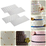 2 set di stampi per torte fai da te, stampi per stampa fondente Wexture, Plaid pattern, Roll rattan