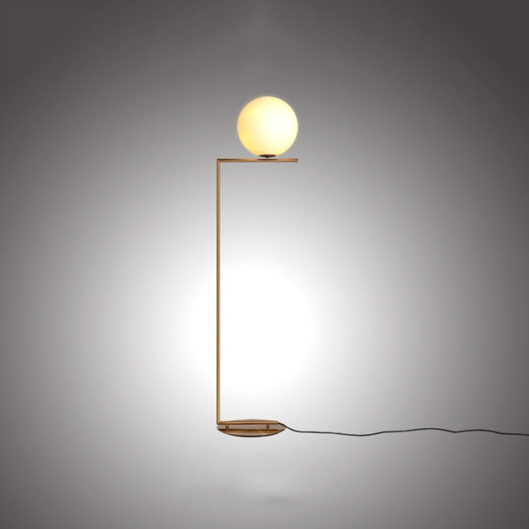 Lampada da terra con sfera in vetro elettrolitico, luce decorativa per la casa