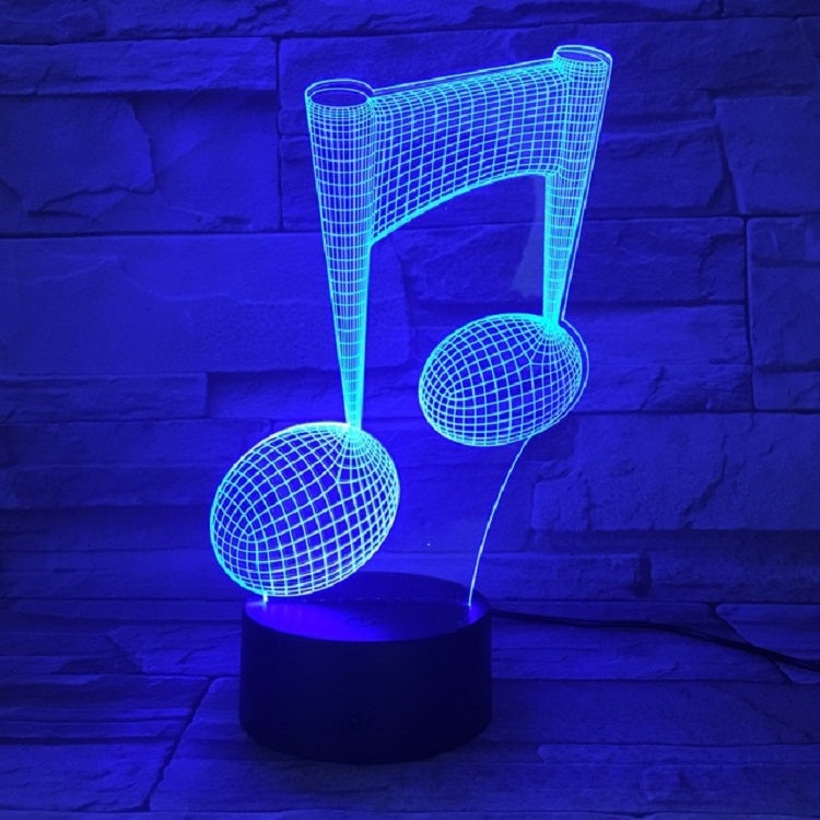 Nota musicale 3D Visual Light Touch Lampada da tavolo decorativa cambiante colorata Luce notturna a LED