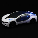 Giocattolo elettrico supercar 3D con luci e musica