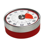Timer da cucina Conto alla rovescia con timer magnetico in acciaio inossidabile, 8cm Red, 6cm Black