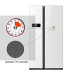 Timer da cucina Conto alla rovescia con timer magnetico in acciaio inossidabile, 8cm Red, 6cm Black