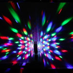 E27 6W LED a doppia testa lampadina colorata rotante lampada di proiezione laser con luce scenica a sfera magica E27