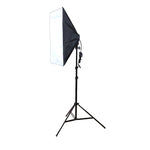 Kit Softbox per studio fotografico (portalampada a quattro prese + Softbox per illuminazione flash 50 X 70 cm + supporto luce da 2 m)