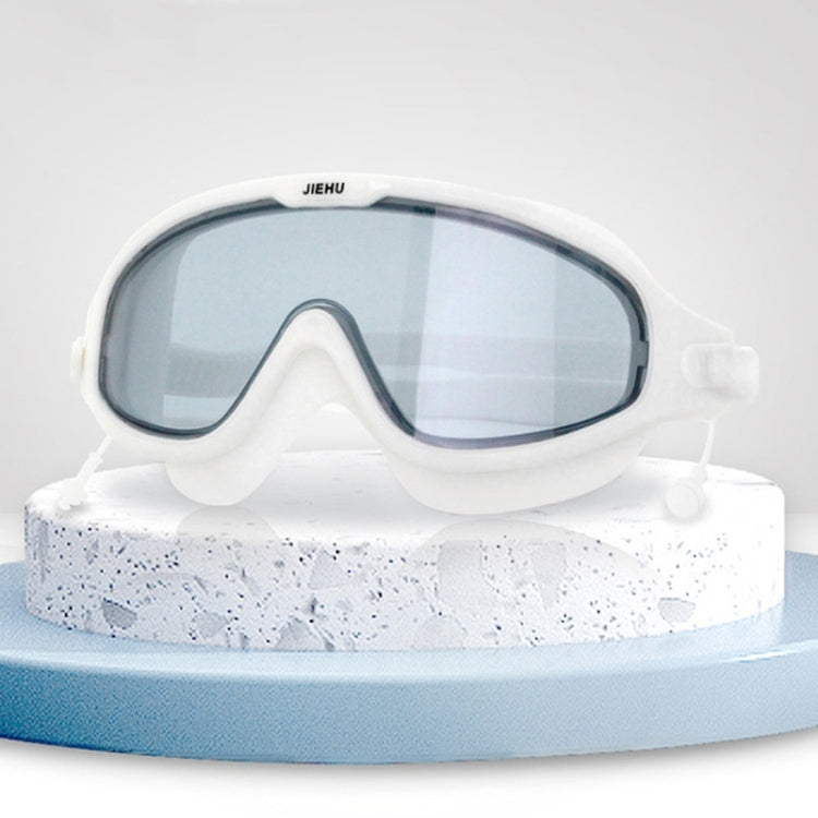 JIEHU JH8208DMJS Occhialini da nuoto per protezione degli occhi ad alta definizione impermeabili e antiappannamento con montatura grande, JH8208DMJS(Smoke Green White), JH8208DMJS(Smoke Black), JH8208DMJS(Transparent White), JH8208DMJS(Transparent Pink...