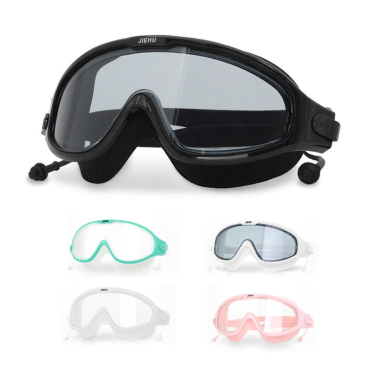 JIEHU JH8208DMJS Occhialini da nuoto per protezione degli occhi ad alta definizione impermeabili e antiappannamento con montatura grande, JH8208DMJS(Smoke Green White), JH8208DMJS(Smoke Black), JH8208DMJS(Transparent White), JH8208DMJS(Transparent Pink...