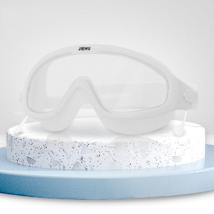 JIEHU JH8208DMJS Occhialini da nuoto per protezione degli occhi ad alta definizione impermeabili e antiappannamento con montatura grande, JH8208DMJS(Smoke Green White), JH8208DMJS(Smoke Black), JH8208DMJS(Transparent White), JH8208DMJS(Transparent Pink...