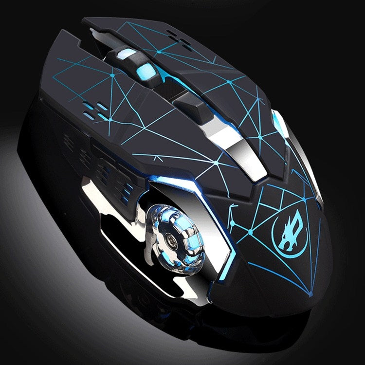 Mouse da gioco luminoso wireless ricaricabile WARWOLF Q8