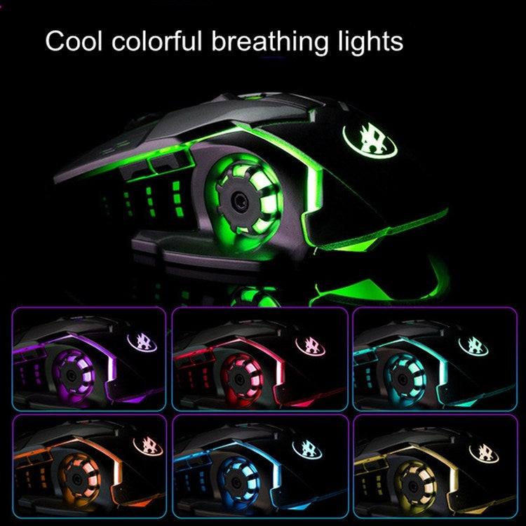 Mouse da gioco luminoso wireless ricaricabile WARWOLF Q8