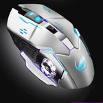 Mouse da gioco luminoso wireless ricaricabile WARWOLF Q8