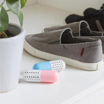 Deodorante per scarpe multifunzionale creativo a forma di capsula, essiccante a prova di umidità e muffa