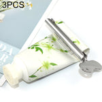 3 pezzi in acciaio inossidabile spremitura dentifricio dispositivo chiave per capelli seccatoio strumento di tintura spremiagrumi semicircolare in metallo, Hair Key Squeezer