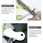 3 pezzi in acciaio inossidabile spremitura dentifricio dispositivo chiave per capelli seccatoio strumento di tintura spremiagrumi semicircolare in metallo, Hair Key Squeezer