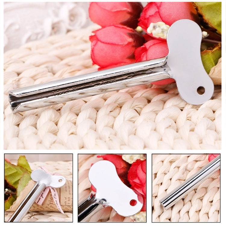3 pezzi in acciaio inossidabile spremitura dentifricio dispositivo chiave per capelli seccatoio strumento di tintura spremiagrumi semicircolare in metallo, Hair Key Squeezer