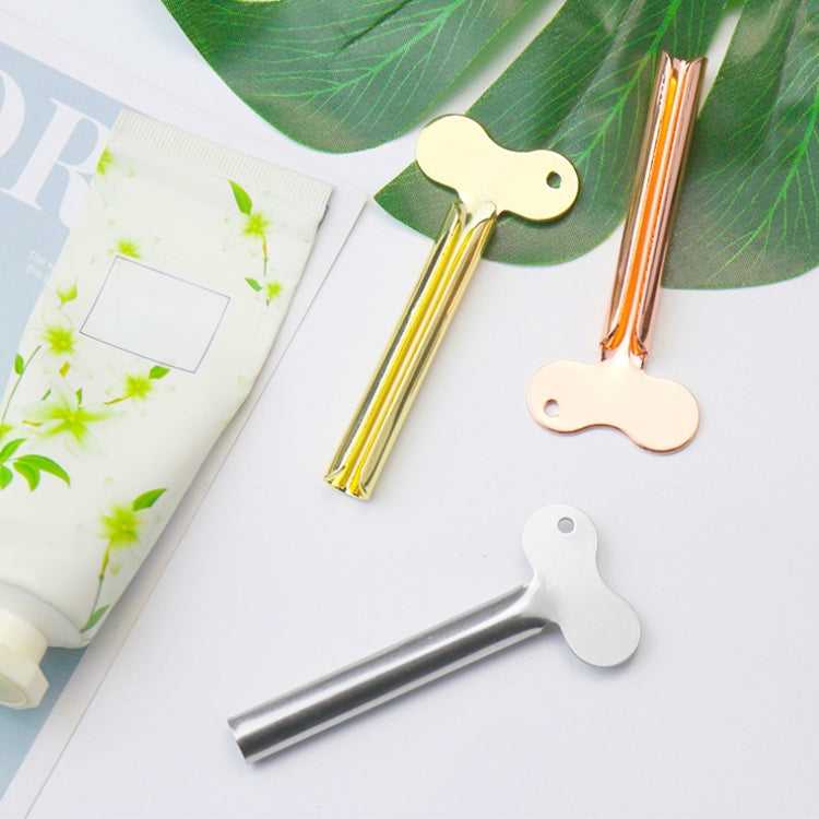 3 pezzi in acciaio inossidabile spremitura dentifricio dispositivo chiave per capelli seccatoio strumento di tintura spremiagrumi semicircolare in metallo, Hair Key Squeezer