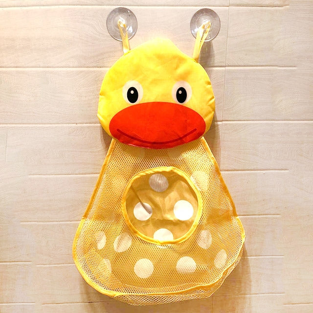 Borsa a rete per bagno di casa con cestino portaoggetti in rete per giocattoli animali dei cartoni animati
