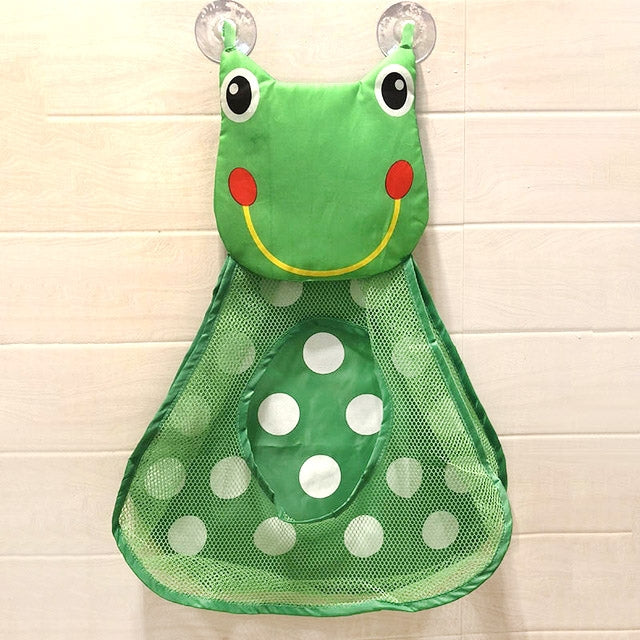 Borsa a rete per bagno di casa con cestino portaoggetti in rete per giocattoli animali dei cartoni animati