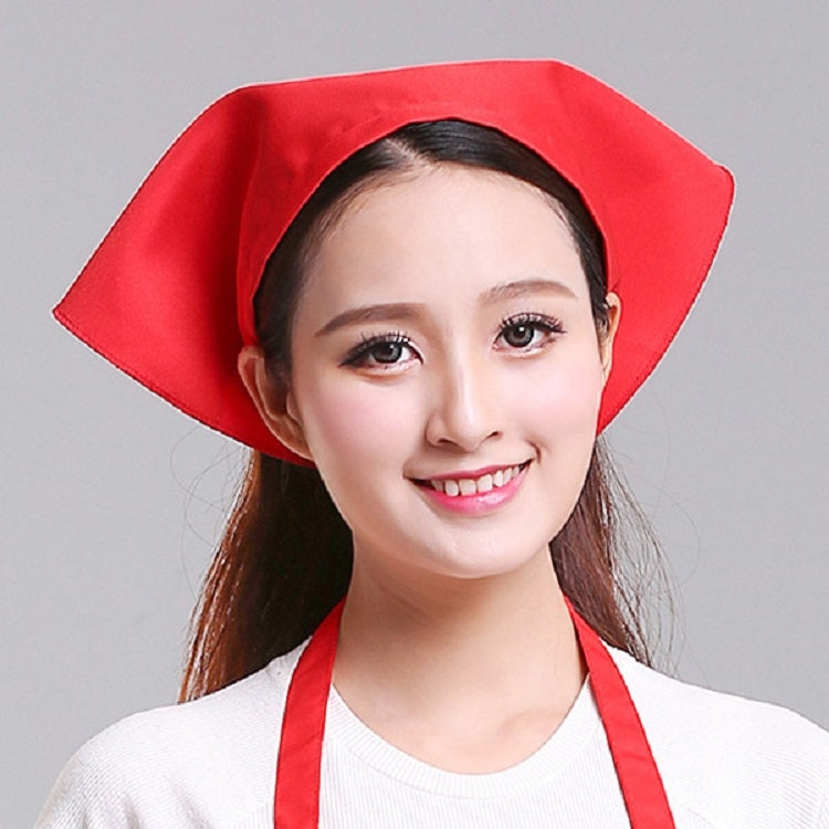 Cameriere Uomo e Donna Cucina Lavoro Turbante Cappello Triangolo Sciarpa Cappello da cuoco, Adjustable