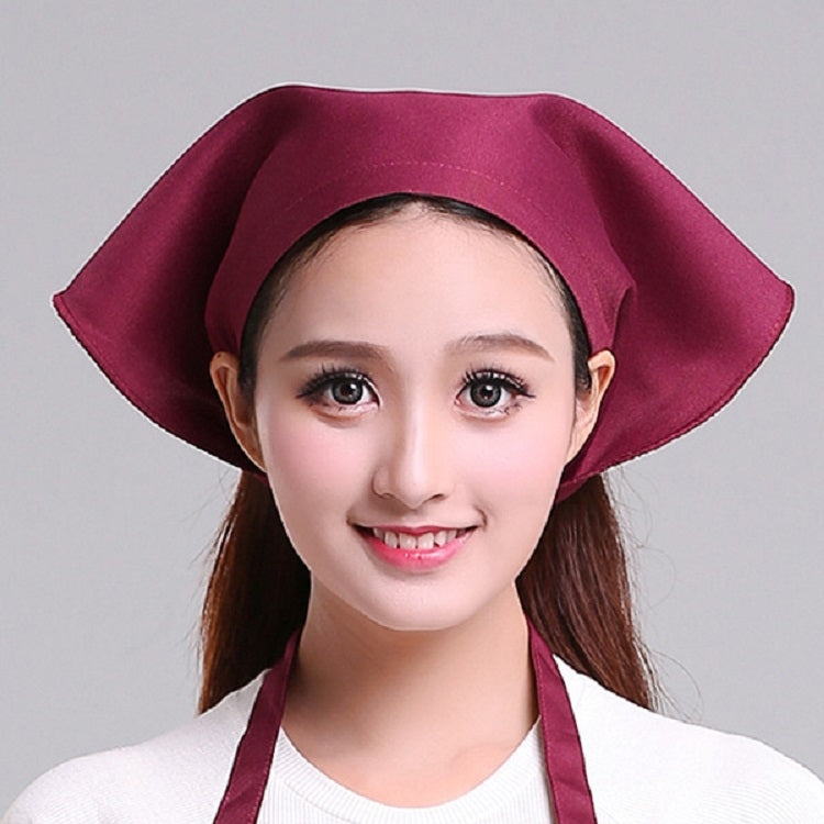 Cameriere Uomo e Donna Cucina Lavoro Turbante Cappello Triangolo Sciarpa Cappello da cuoco, Adjustable