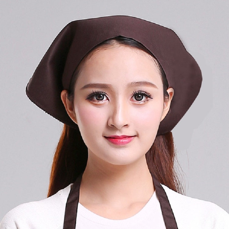 Cameriere Uomo e Donna Cucina Lavoro Turbante Cappello Triangolo Sciarpa Cappello da cuoco, Adjustable