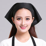 Cameriere Uomo e Donna Cucina Lavoro Turbante Cappello Triangolo Sciarpa Cappello da cuoco, Adjustable