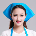 Cameriere Uomo e Donna Cucina Lavoro Turbante Cappello Triangolo Sciarpa Cappello da cuoco, Adjustable