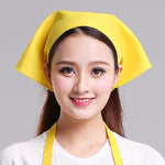 Cameriere Uomo e Donna Cucina Lavoro Turbante Cappello Triangolo Sciarpa Cappello da cuoco, Adjustable