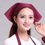 Cameriere Uomo e Donna Cucina Lavoro Turbante Cappello Triangolo Sciarpa Cappello da cuoco, Adjustable