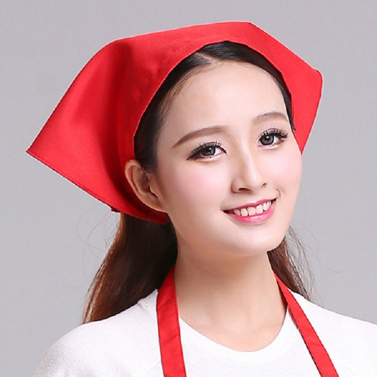 Cameriere Uomo e Donna Cucina Lavoro Turbante Cappello Triangolo Sciarpa Cappello da cuoco, Adjustable