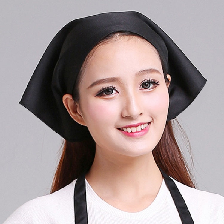 Cameriere Uomo e Donna Cucina Lavoro Turbante Cappello Triangolo Sciarpa Cappello da cuoco, Adjustable