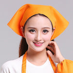 Cameriere Uomo e Donna Cucina Lavoro Turbante Cappello Triangolo Sciarpa Cappello da cuoco, Adjustable
