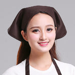 Cameriere Uomo e Donna Cucina Lavoro Turbante Cappello Triangolo Sciarpa Cappello da cuoco, Adjustable