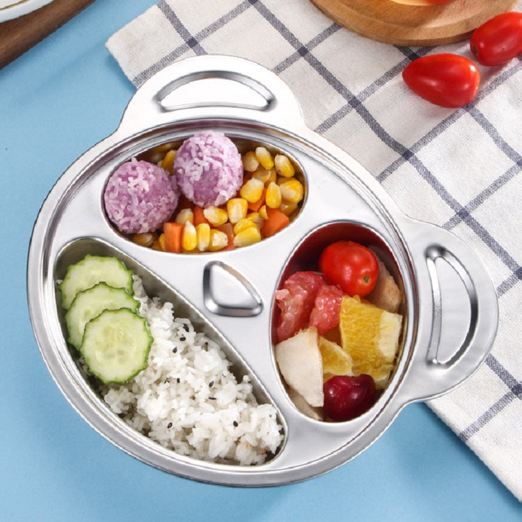 Piatto da pranzo per bambini con griglia in acciaio inossidabile per uso domestico, Dinner Plate