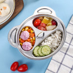 Piatto da pranzo per bambini con griglia in acciaio inossidabile per uso domestico, Dinner Plate
