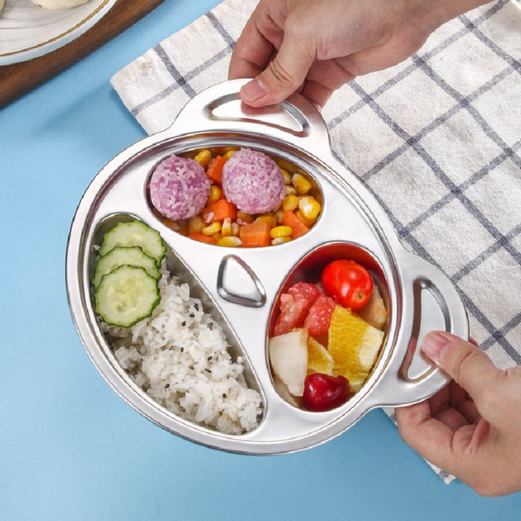 Piatto da pranzo per bambini con griglia in acciaio inossidabile per uso domestico, Dinner Plate