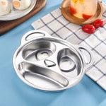 Piatto da pranzo per bambini con griglia in acciaio inossidabile per uso domestico, Dinner Plate